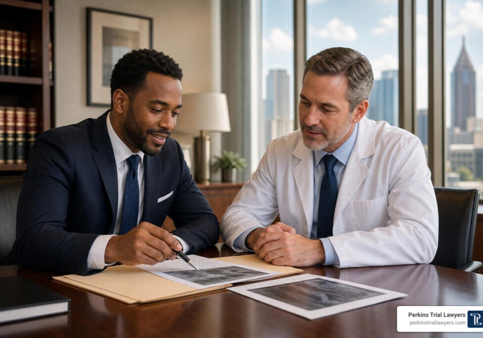 How do Atlanta personal injury attorneys typically handle medical liens or coordinate with doctors on a contingency basis?